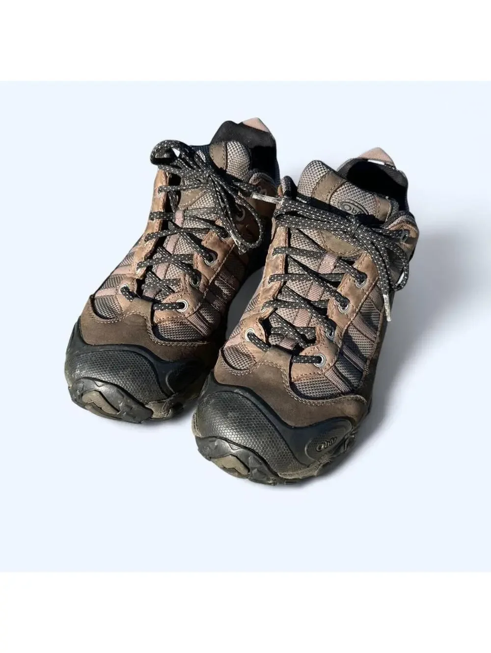 Oboz Men’s 9W Wide B-DRY Waterproof Hiking Shoes Brown Leather